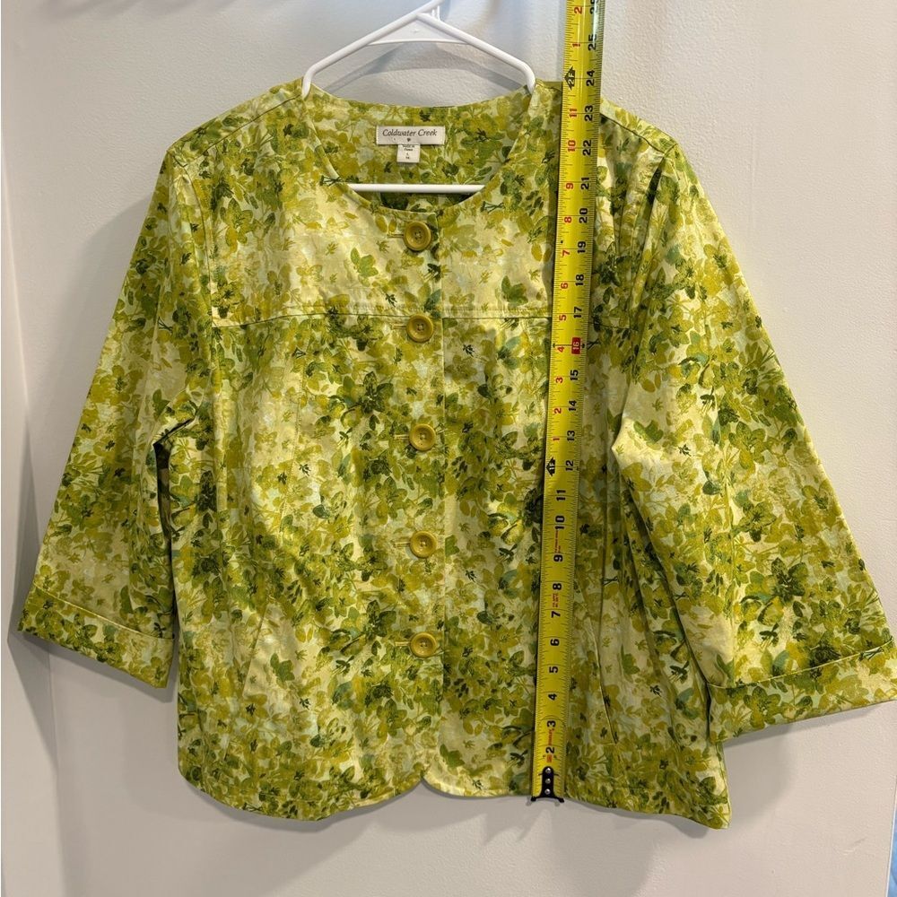Coldwater Creek Floral Multi Green Jacket - Picture 2 of 14
